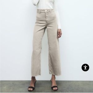 Zara Marine Straight Pants Beige size 6